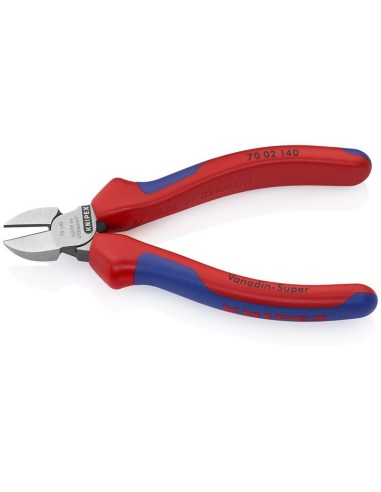 Alicate de corte diagonal con fundas multicomponentes negro atramentado 140 mm KNIPEX 70 02 140