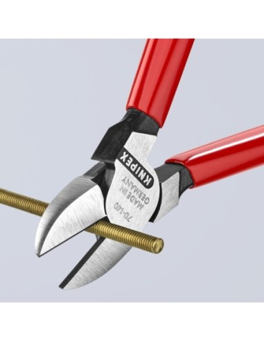 Alicate de corte diagonal recubiertos de plástico negro atramentado 140 mm (cartulina autoservicio/blíster) KNIPEX 70 01 140 SB