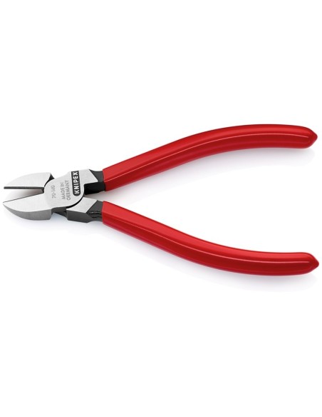 Alicate de corte diagonal recubiertos de plástico negro atramentado 140 mm KNIPEX 70 01 140