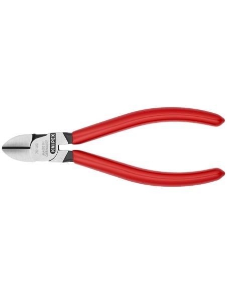 Alicate de corte diagonal recubiertos de plástico negro atramentado 140 mm KNIPEX 70 01 140