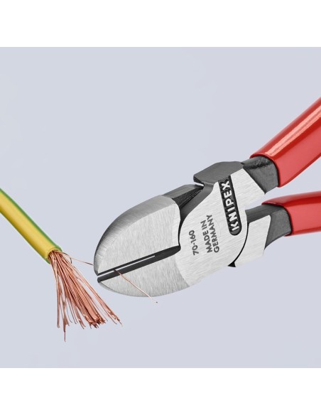 Alicate de corte diagonal recubiertos de plástico negro atramentado 160 mm (cartulina autoservicio/blíster) KNIPEX 70 01 160 SB