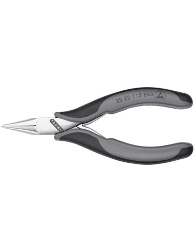 Alicate de montaje para electrónica ESD con fundas multicomponentes 115 mm KNIPEX 35 22 115 ESD