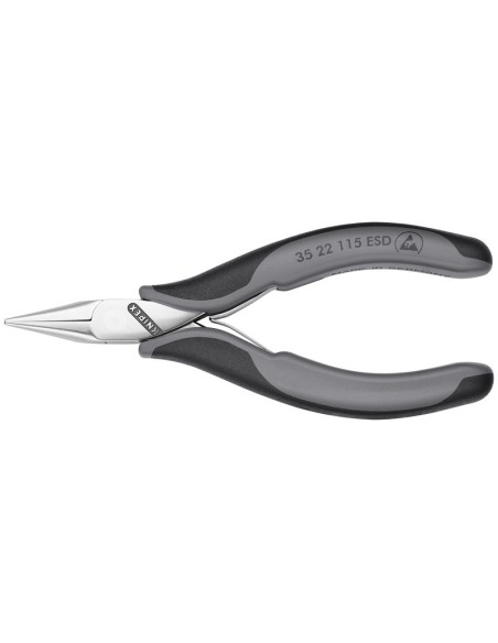 Alicate de montaje para electrónica ESD con fundas multicomponentes 115 mm KNIPEX 35 22 115 ESD