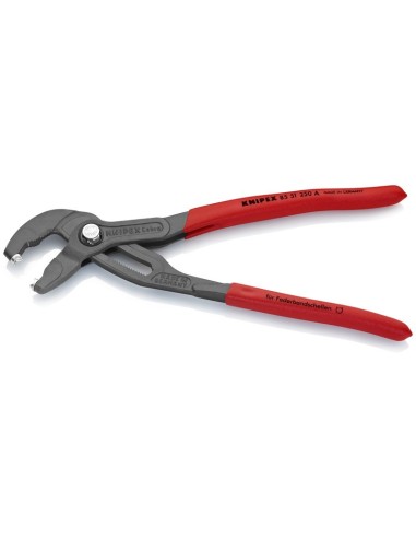Alicate para abrazaderas recubiertos de plástico antideslizante gris atramentado 250 mm KNIPEX 85 51 250 A