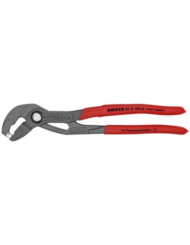 Alicate para abrazaderas recubiertos de plástico antideslizante gris atramentado 250 mm KNIPEX 85 51 250 A