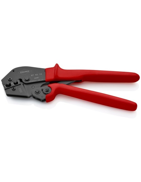 Alicate para crimpar terminales también para trabajar a dos manos con fundas de plástico antideslizantes bruñido 250 mm KNIPEX