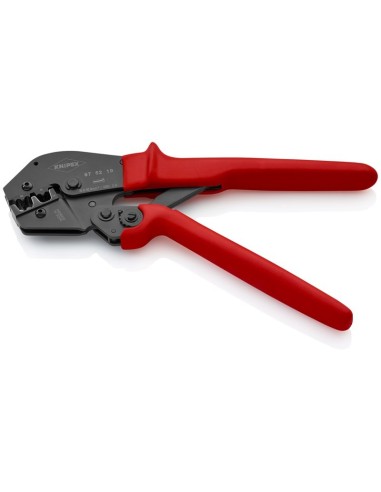 Alicate para crimpar terminales también para trabajar a dos manos con fundas de plástico antideslizantes bruñido 250 mm KNIPEX