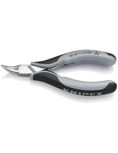 Alicate de montaje para electrónica ESD con fundas multicomponentes 115 mm KNIPEX 35 42 115 ESD