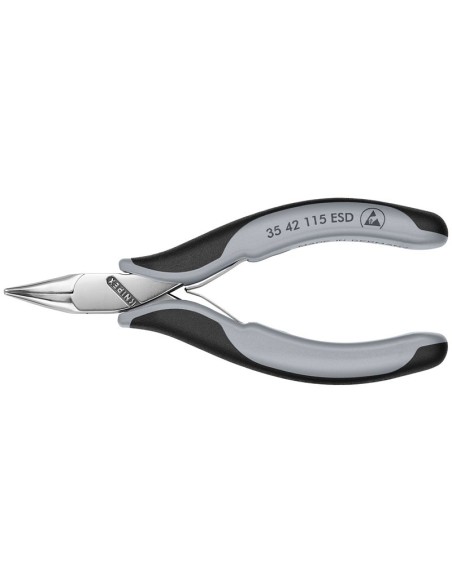 Alicate de montaje para electrónica ESD con fundas multicomponentes 115 mm KNIPEX 35 42 115 ESD