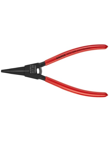 Alicate para arandelas especiales para arandelas de retención en ejes recubiertos de plástico bruñido 200 mm KNIPEX 45 21 200