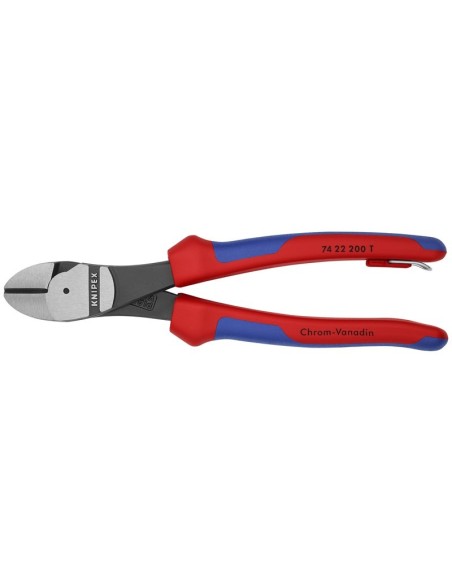 Alicates de corte diagonal de fuerza con fundas multicomponentes, con anilla de fijación integrada para colocar un dispositivo