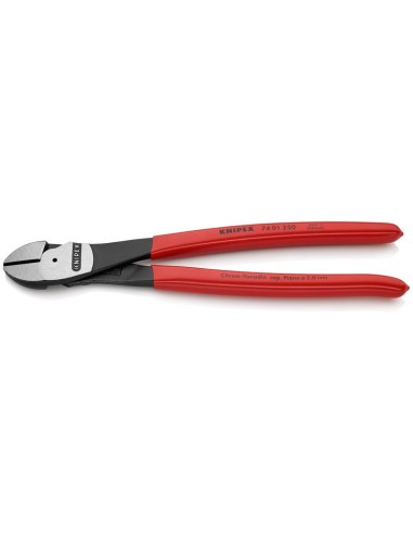 Alicates de corte diagonal de fuerza recubiertos de plástico negro atramentado 250 mm (cartulina autoservicio/blíster) KNIPEX 7