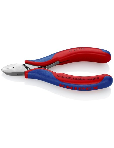 Alicates de corte diagonal para electrónica con fundas multicomponentes 115 mm KNIPEX 77 22 115