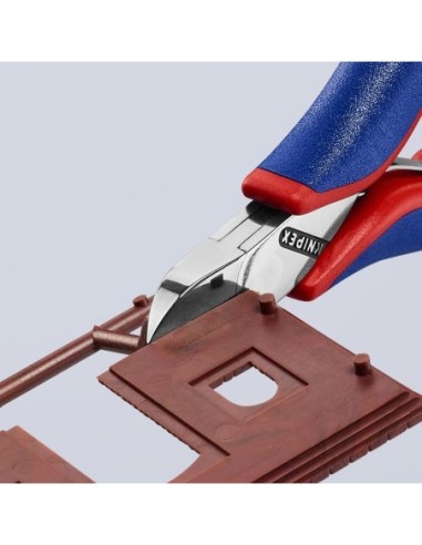 Alicates de corte diagonal para electrónica con fundas multicomponentes 115 mm KNIPEX 77 22 115