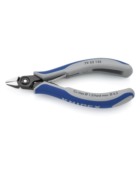 Alicates de precisión de corte diagonal para electrónica con fundas multicomponentes bruñido 125 mm KNIPEX 79 52 125