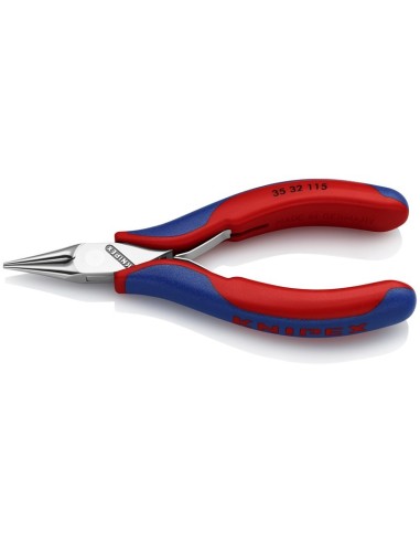 Alicate de montaje para electrónica con fundas multicomponentes 115 mm (cartulina autoservicio/blíster) KNIPEX 35 32 115 SB