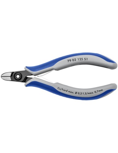 Alicates de precisión de corte diagonal para electrónica P. ej. para abrir abrazaderas de cable de plástico con fundas multicom