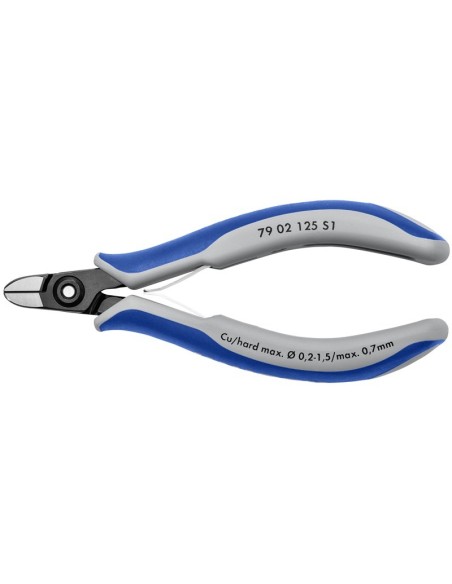 Alicates de precisión de corte diagonal para electrónica P. ej. para abrir abrazaderas de cable de plástico con fundas multicom