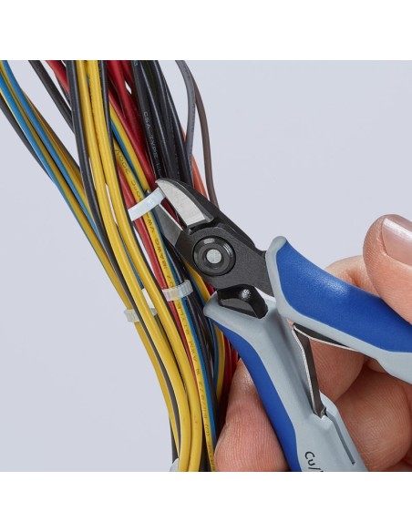 Alicates de precisión de corte diagonal para electrónica P. ej. para abrir abrazaderas de cable de plástico con fundas multicom