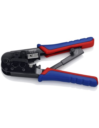 Alicate para crimpar conectores Western con fundas multicomponentes bruñido 190 mm KNIPEX 97 51 10