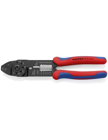 Alicate para crimpar terminales con fundas multicomponentes negro, lacado 230 mm KNIPEX 97 21 215 B