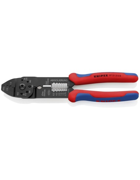 Alicate para crimpar terminales con fundas multicomponentes negro, lacado 230 mm KNIPEX 97 21 215 B