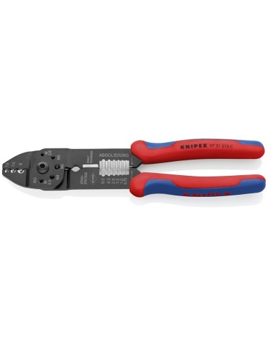 Alicate para crimpar terminales con fundas multicomponentes negro, lacado 230 mm KNIPEX 97 21 215 C
