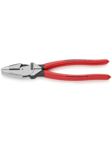 Alicate universal de fuerza Lineman modelo americano recubiertos de plástico antideslizante negro atramentado 240 mm (cartu
