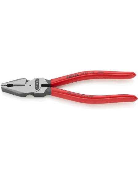 Alicate universal de fuerza recubiertos de plástico negro atramentado 180 mm KNIPEX 02 01 180