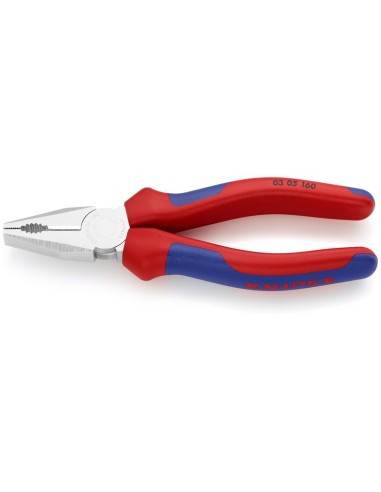 Alicate universal con fundas multicomponentes cromado 160 mm KNIPEX 03 05 160