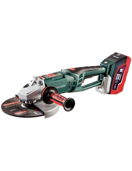 Amoladora 230mm + 2 baterías de 36V + cargador ASC Ultra + maletín METABO 613101660 WPB 36 LTX BL 230