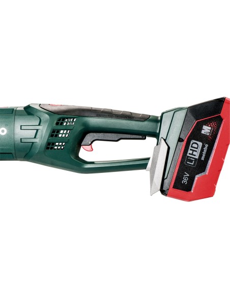 Amoladora 230mm + 2 baterías de 36V + cargador ASC Ultra + maletín METABO 613101660 WPB 36 LTX BL 230