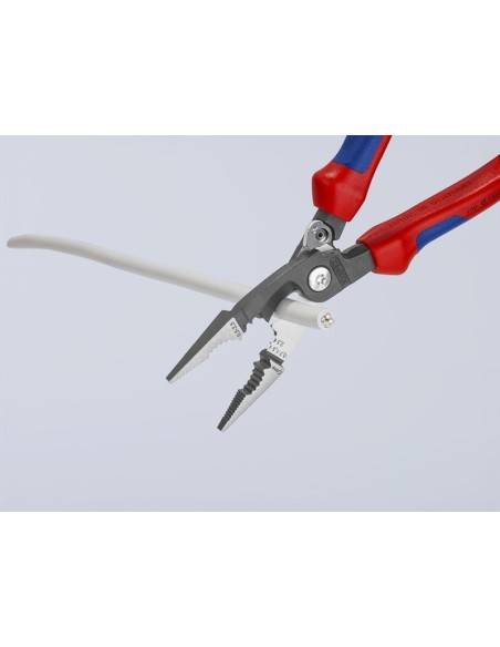 Alicate para instalaciones eléctricas con fundas multicomponentes negro atramentado 200 mm KNIPEX 13 92 200