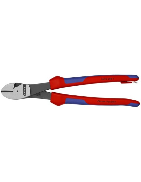 Alicates de corte diagonal de fuerza con fundas multicomponentes, con anilla de fijación integrada para colocar un dispositivo