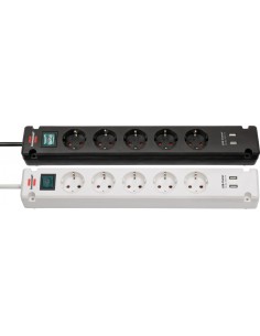 Base de tomas múltiples Bremounta con puertos USB apta para montaje fijo