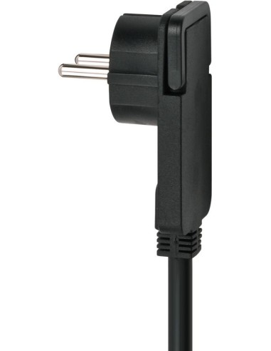 Base de tomas múltiples Comfort-Line Plus negra con clavija plana