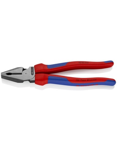 Alicate universal de fuerza con fundas multicomponentes negro atramentado 225 mm KNIPEX 02 02 225