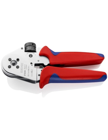 Crimpadora de 4 mandriles para terminales girados con fundas multicomponentes cromado 180 mm KNIPEX 97 52 63