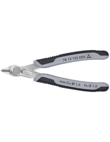 Electronic Super Knips ESD con fundas multicomponentes 125 mm KNIPEX 78 13 125 ESD
