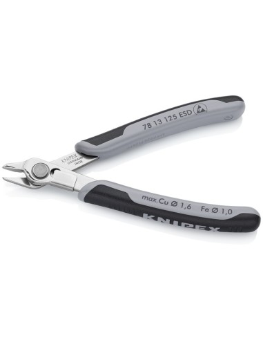 Electronic Super Knips ESD con fundas multicomponentes 125 mm KNIPEX 78 13 125 ESD