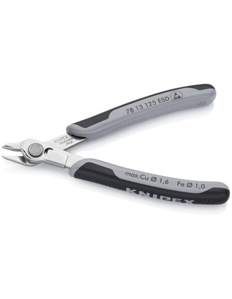 Electronic Super Knips ESD con fundas multicomponentes 125 mm KNIPEX 78 13 125 ESD