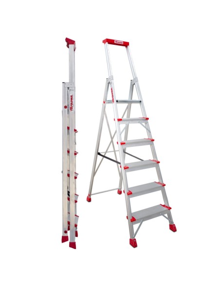 ELEGANCE | Escalera de tijera con peldaños cómodos