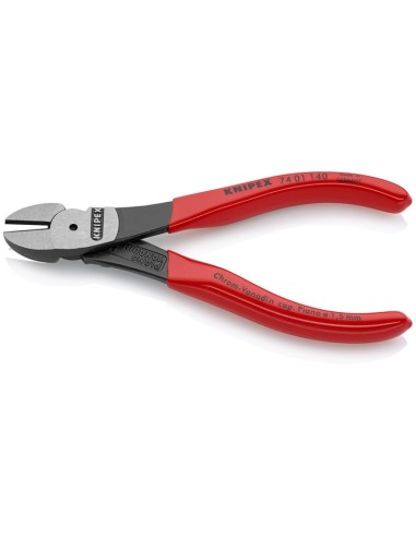 Alicates de corte diagonal de fuerza recubiertos de plástico negro atramentado 140 mm (cartulina autoservicio/blíster) KNIPEX 7