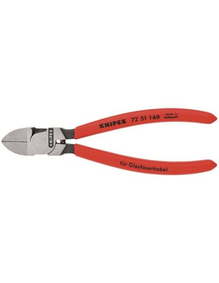 Alicate de corte diagonal para fibra óptica recubiertos de plástico 160 mm KNIPEX 72 51 160