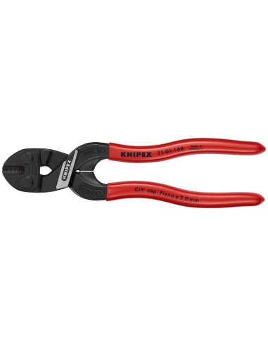 CoBolt S Cortabulones compactos recubiertos de plástico negro atramentado 160 mm KNIPEX 71 01 160