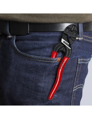 CoBolt S Cortabulones compactos recubiertos de plástico negro atramentado 160 mm KNIPEX 71 01 160