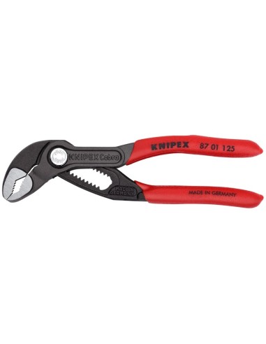 Cobra Tenaza para bombas de agua recubiertos de plástico antideslizante gris atramentado 125 mm KNIPEX 87 01 125