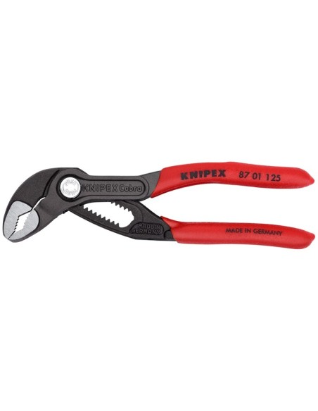 Cobra Tenaza para bombas de agua recubiertos de plástico antideslizante gris atramentado 125 mm KNIPEX 87 01 125