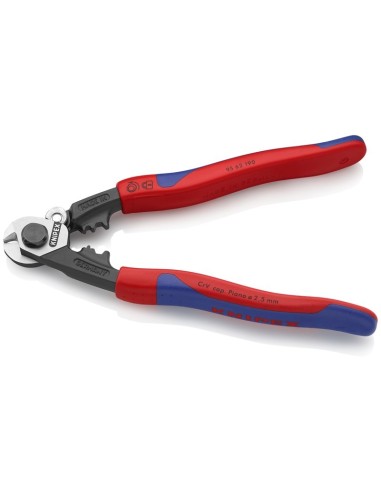 Cortacables para cable trenzado forjado con fundas multicomponentes 190 mm KNIPEX 95 62 190