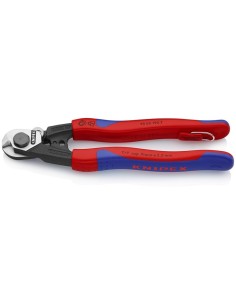 Cortacables para cable trenzado forjado con fundas multicomponentes, con anilla de fijación integrada para colocar un dispositi